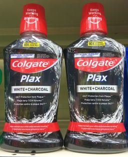 Colgate Mouthwash Plax Wh/Charcoal 500ml