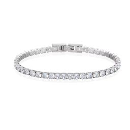 Iced Out Stainless Steel Diamond Bracelet Fashion Luxury Jewelry 3mm 2mm Women Men Classic 5A CZ → Cubic Zirconia Tennis Bracelet