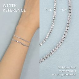 Iced Out Stainless Steel Diamond Bracelet Fashion Luxury Jewelry 3mm 2mm Women Men Classic 5A CZ → Cubic Zirconia Tennis Bracelet