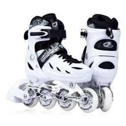 Hot Sale Custom Adjustable Inline Roller Skates Light up 4 Wheels Skates Inline Durable Hard Boot Patines Free Skate Shoes