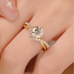 Fashion Adjustable Open Zircon Ring Wedding Engagement Jewelry for Women 2024 Hot Sale Silver Plated Couple Ring for Lovers ★★★・ 4.0 (1) • 50 sold