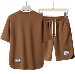 New Men's Casual Summer Short-sleeved Suit Breathable Quick Dry Fashion Clothes Solid Color Shirt Short Custom Wholesale