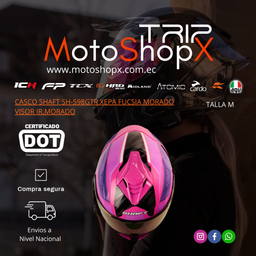 CASCO SHAFT SH-598GTR XEPA FUCSIA MORADO VISOR IR.MORADO