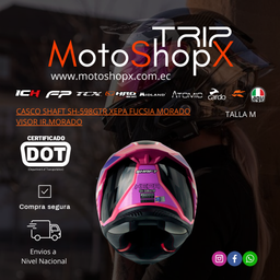 CASCO SHAFT SH-598GTR XEPA FUCSIA MORADO VISOR IR.MORADO