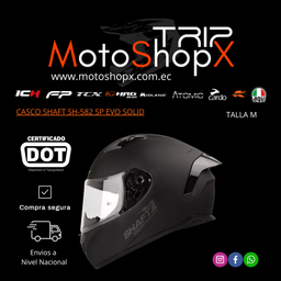 CASCO SHAFT SH-582 SP EVO SOLID NEGRO VISOR TRANSPARENTE