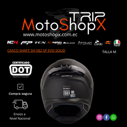 CASCO SHAFT SH-582 SP EVO SOLID NEGRO VISOR TRANSPARENTE
