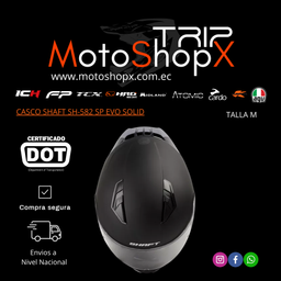 CASCO SHAFT SH-582 SP EVO SOLID NEGRO VISOR TRANSPARENTE