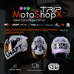 CASCO INTEGRAL SHAFT 560 EVO NOTES (GRIS/MORADO CLARO)VISOR HUMO