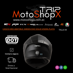 CASCO HRO ABATIBLE 3480DV EVO SOLID VISERA PLATA