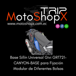 BASE SILLIN UNIVERSAL GIVI GRT721. Bolsas y Alforjas: Bolsas sillin y touring Soportes/Fijaciones