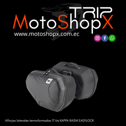 ALFORJAS LATERALES KAPPA RA314 RACER TERMOFORMADAS EASYLOCK 17 LTS