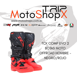 BOTA COMP EVO 2 BOTAS MOTO OFFROAD HOMBRE - NEGRO/ROJO