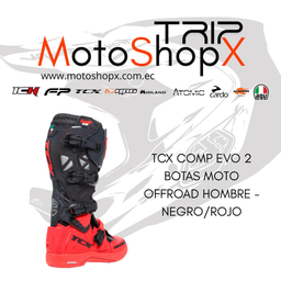 BOTA COMP EVO 2 BOTAS MOTO OFFROAD HOMBRE - NEGRO/ROJO