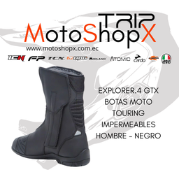 EXPLORER.4 GTX BOTAS MOTO TOURING IMPERMEABLES HOMBRE - NEGRO
