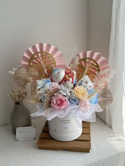  Blue Lucky Cat Grand Opening Flower Box 