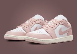 Air Jordan 1 Low Dunk X White and Dusty Pink