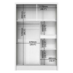 FG 2 DOOR WARDROBE SLIDING WITH MIRROR