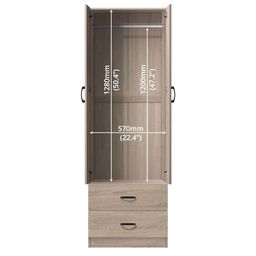 FG 2 DOOR WARDROBE + 2 DRAWER