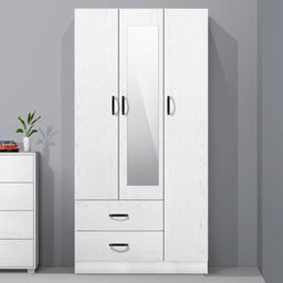 FG 3 DOORS WARDROBE + 2 DRAWERS + MIRROR