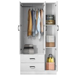 FG 3 DOORS WARDROBE + 2 DRAWERS + MIRROR
