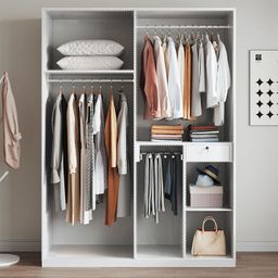 QUANU 4 DOORS WARDROBE WHITE