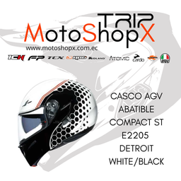 CASCO AGV ABATIBLE COMPACT ST E2205 DETROIT WHITE/BLACK