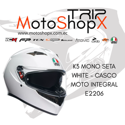 CASCO AGV INTEGRAL K3 E2206 MONO SETA WHITE