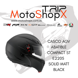 CASCO AGV ABATIBLE COMPACT ST E2205 SOLID MATT BLACK