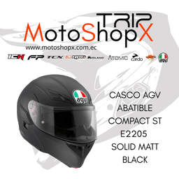 CASCO AGV ABATIBLE COMPACT ST E2205 SOLID MATT BLACK