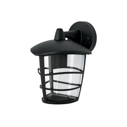 Arbotante tipo farol moderno suspendido p/exteriores, negro