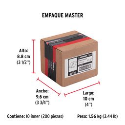 Bisagra rectangular 1' acero latonado, HERMEX