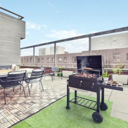 Asador de carbón de 24' con tapa, negro, FIERO