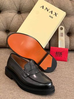 mocassin noir semelle élevée