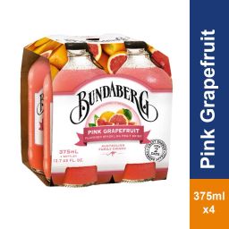 BUNDABERG PINK GRAPEFRUIT (4 X 375ml) 