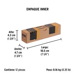 Brocha uso general de 1/2' con mango de plástico, Pretul