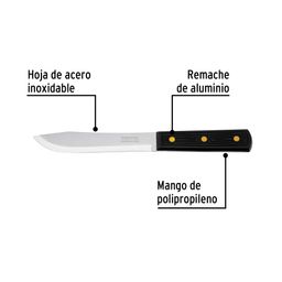 Cuchillo cebollero 6' mango de polipropileno, Pretul