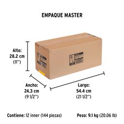 Brocha uso general de 3' con mango de plástico, Pretul