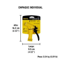Pistola plástica para riego de 4', 2 funciones, PRETUL