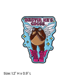 Bestie, That's Gross Frog Pin