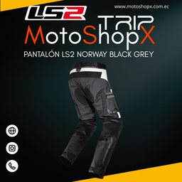 PANTALÓN LS2 NORWAY BLACK GREY