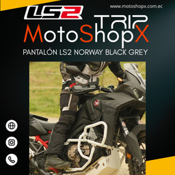 PANTALÓN LS2 NORWAY BLACK GREY