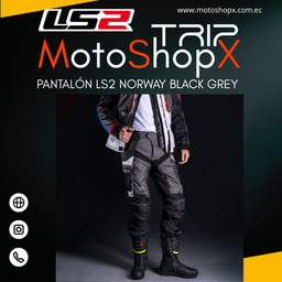 PANTALÓN LS2 NORWAY BLACK GREY