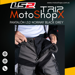 PANTALÓN LS2 NORWAY BLACK GREY