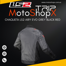 CHAQUETA LS2 AIRY EVO GREY BLACK RED