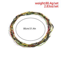 2025 Fashion Wholesale Handmade Women's Waist Chain Belt Body Chain Metal Belts with Plastic Beads Hip Hop Style Body Jewelry