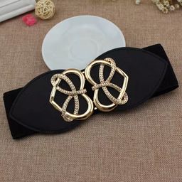 Famous Designer Corset Belt for Outfits Fashion Elastic Dress Belt Black Big Plus Size 75cm Length Women Elastic Belts
