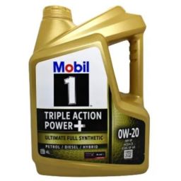 Mobil 1 0W20 Triple Action Power+ Fully Synthetic Motor Oil 4L * Petrol / Diesel / Hybrid*