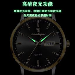 High Quality Wrist Watch for Men Waterproof Luminous Leather Band Luxury Men Quartz Watches