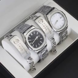 Luxury Couple's Quartz Watches Set Man Watch and Women's Wrist Watch Bracelet Gifts for Women