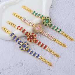 Fashion Wrist Watch for Women Diamond Inlay Dial Luxury Ladies Quartz Watches Gifts for Women